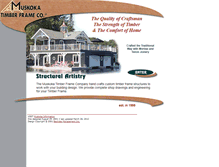 Tablet Screenshot of muskokatimberframe.com